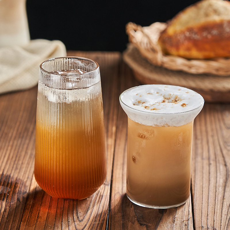 簡約敞口玻璃咖啡杯