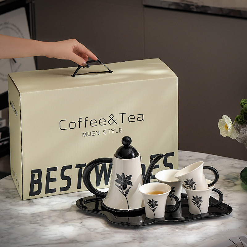 家用輕奢高檔陶瓷水具禮盒