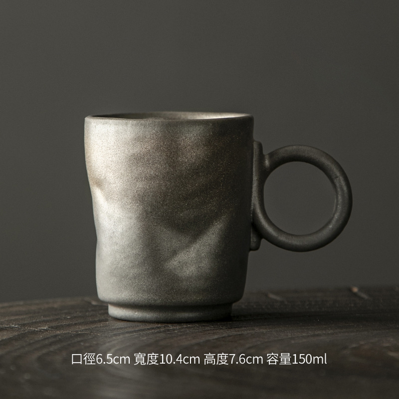 手工復古粗陶咖啡杯