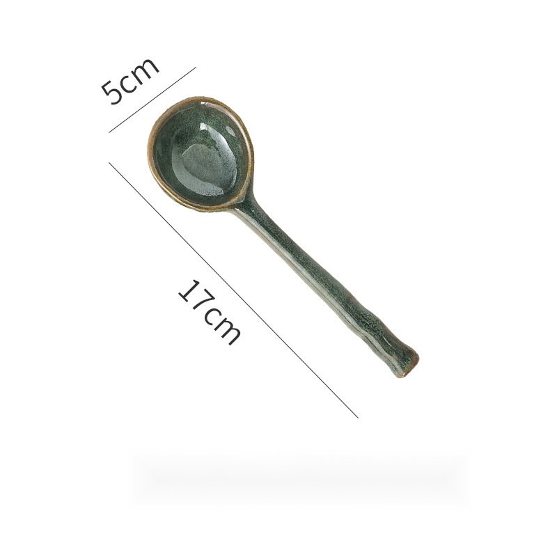 日式可愛釉下彩手繪小湯勺