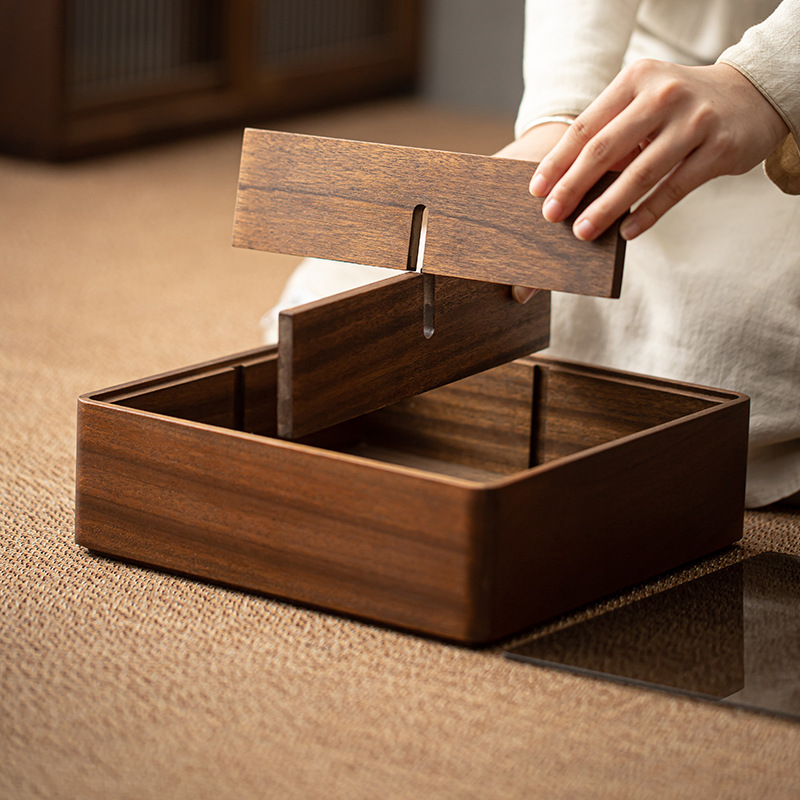 多層家用胡桃木幹果盤