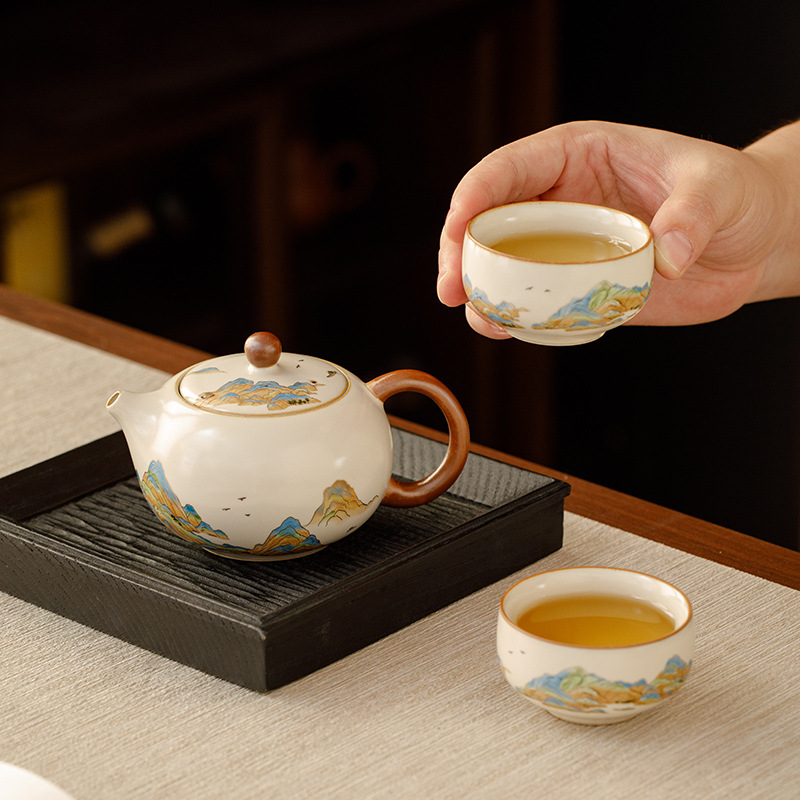 江山汝窯輕奢茶具套裝