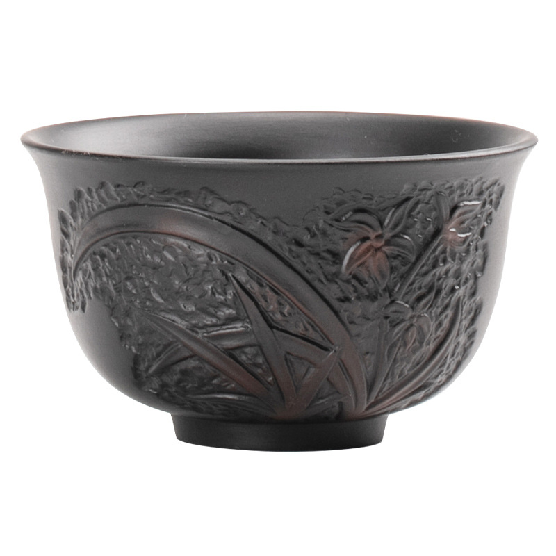 紫陶惠質蘭心茶杯