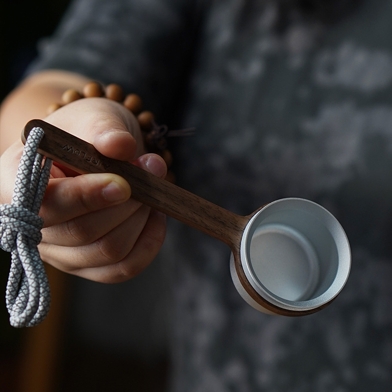 黑胡桃木量豆勺12G