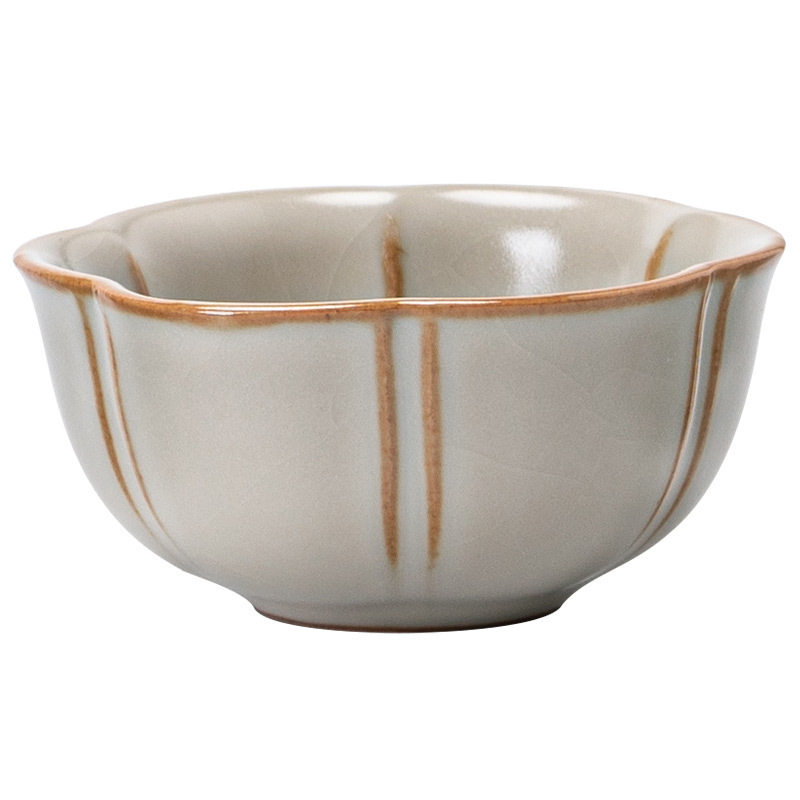 天青米黃梅花品茗杯