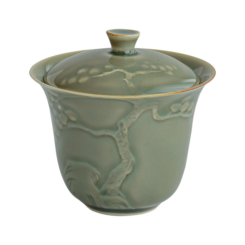 越窯青瓷鈴鐺二才蓋碗