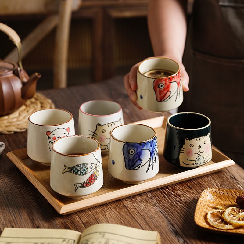 日式風圍爐煮茶陶瓷小茶杯