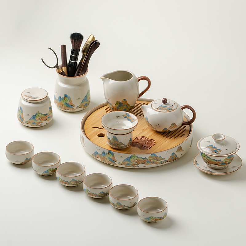 汝窯千裡江山功夫茶具套裝