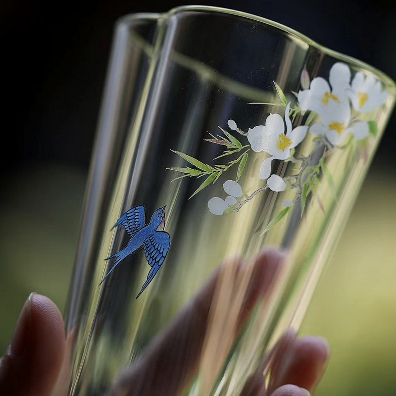 春歸雲朵手工玻璃品茗杯