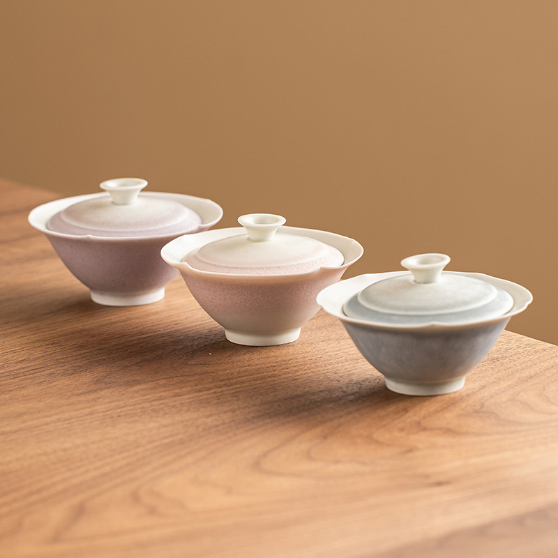 輕薄窯變斗笠蓋碗