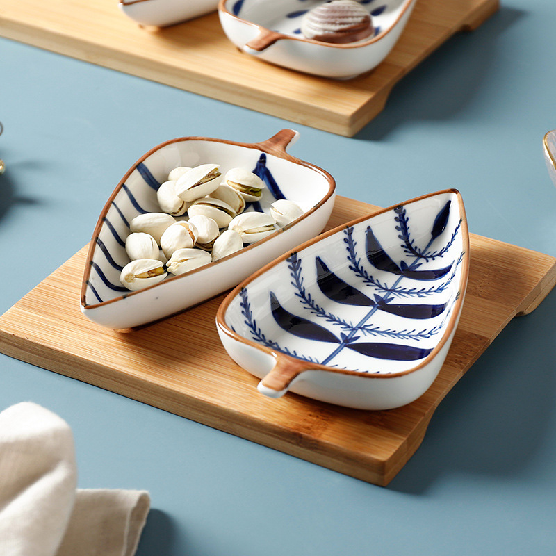 創意樹葉乾果零食盤