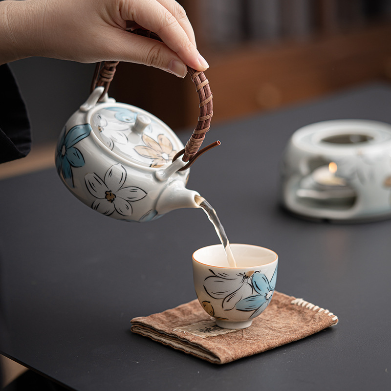 冰灰漫花蠟燭溫茶爐