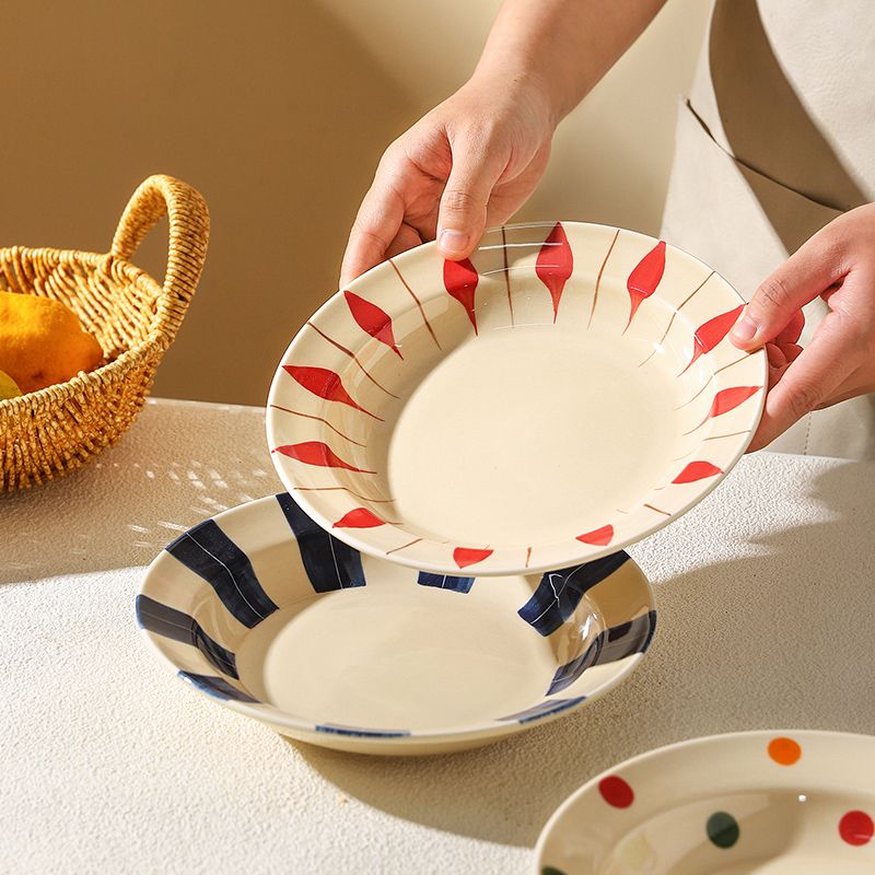 日式深盤釉下彩手繪系列餐具