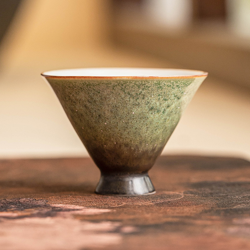 窑变复窯變復古星空斗笠杯