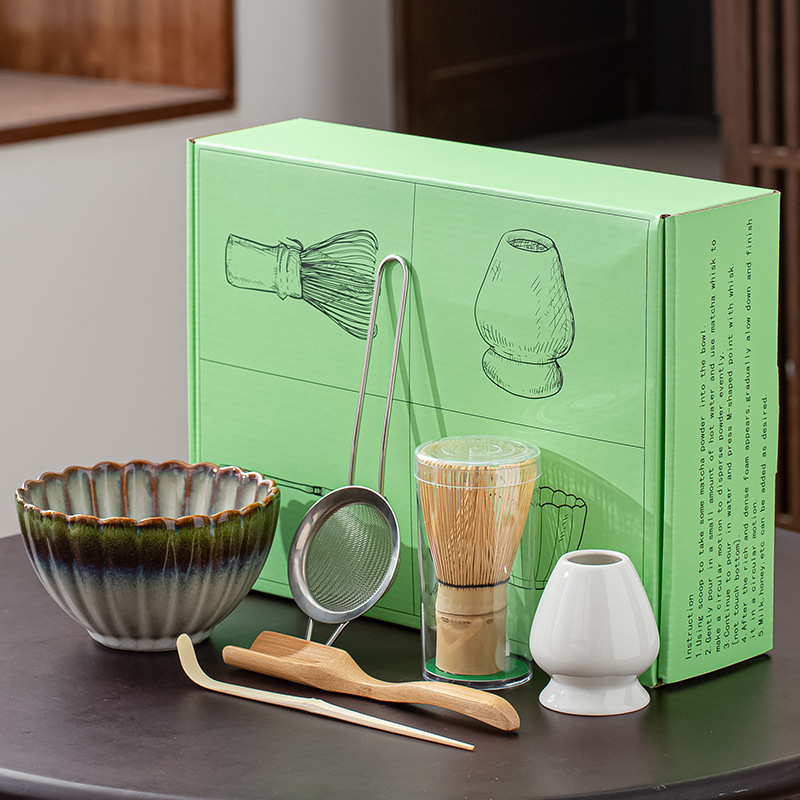 日式窯變百本立抹茶套裝