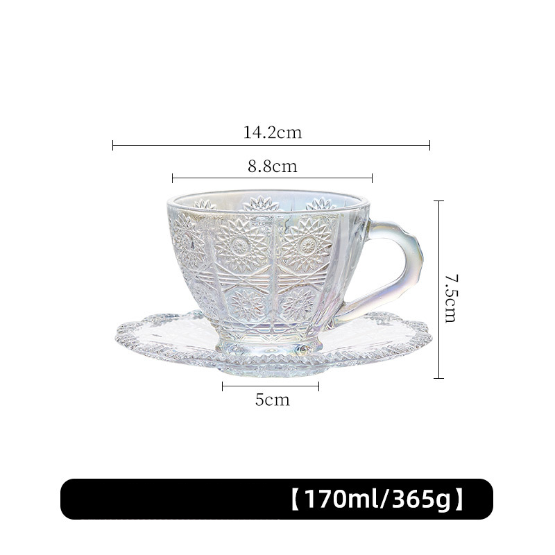 復古浮雕咖啡杯碟套裝