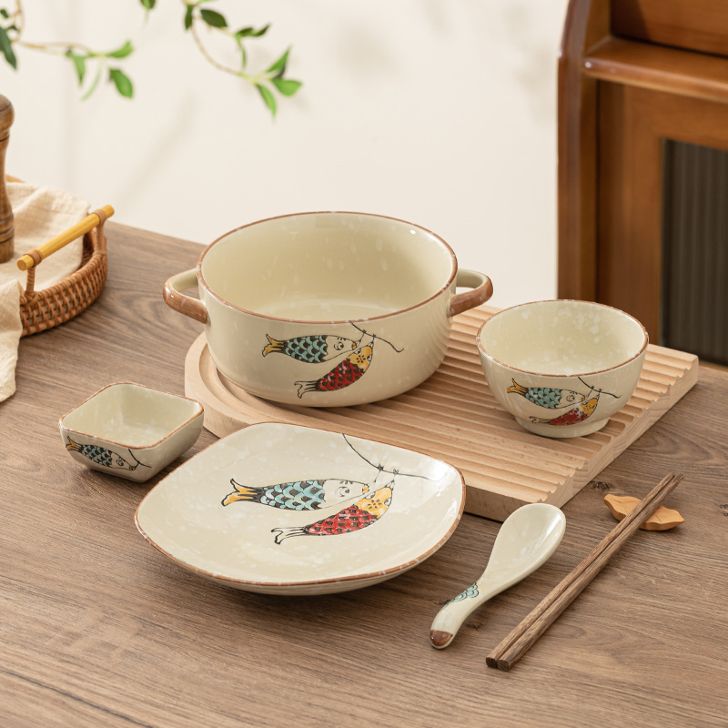 日式精緻高顏值碗碟套裝