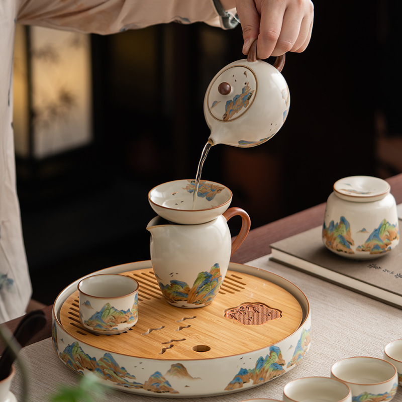 汝窯千裡江山功夫茶具套裝