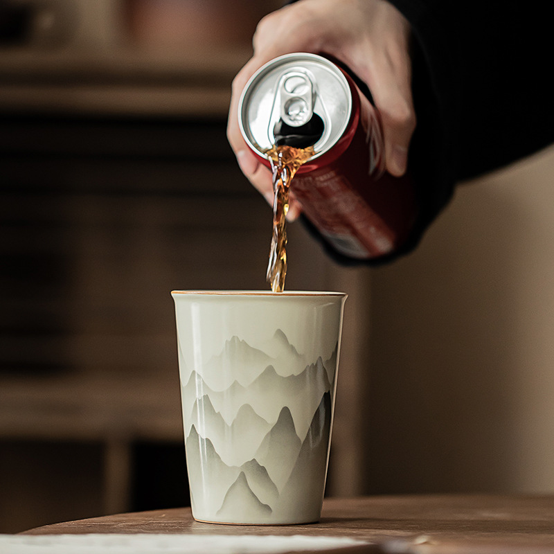 汝窯陶瓷可樂杯