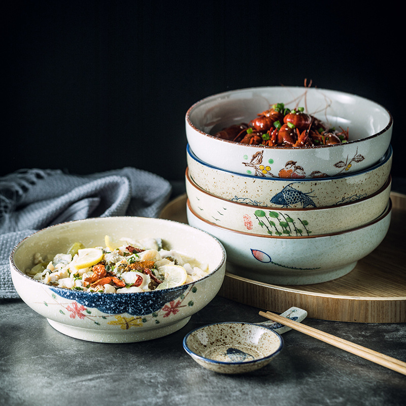 日式和風螺紋碗