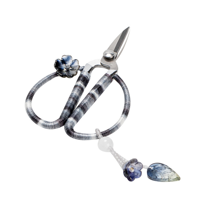 原創手工編織合金流蘇茶剪