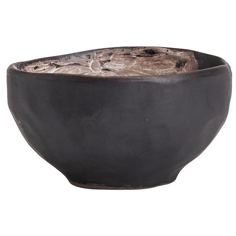 侘寂風手工粗陶蓮香杯