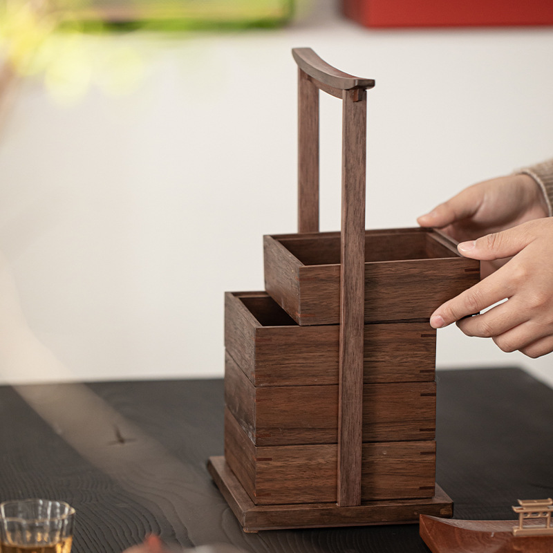 黑胡桃木手提盒