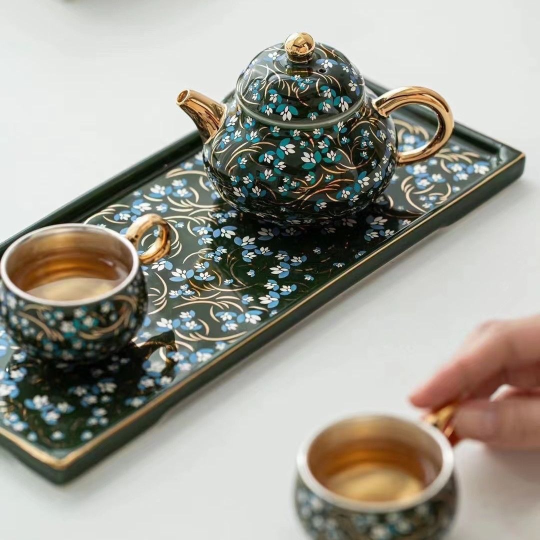 翡翠綠金銀花小套裝