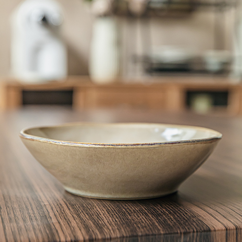 不規則復古陶瓷麵碗