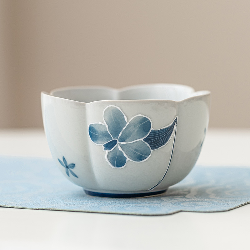 手繪百合花主人杯