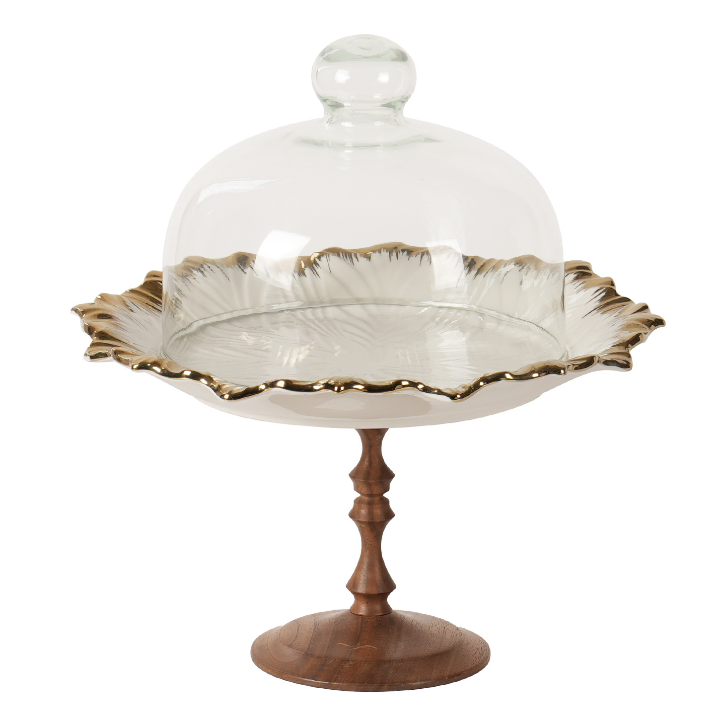 法式陶瓷高腳幹果盤