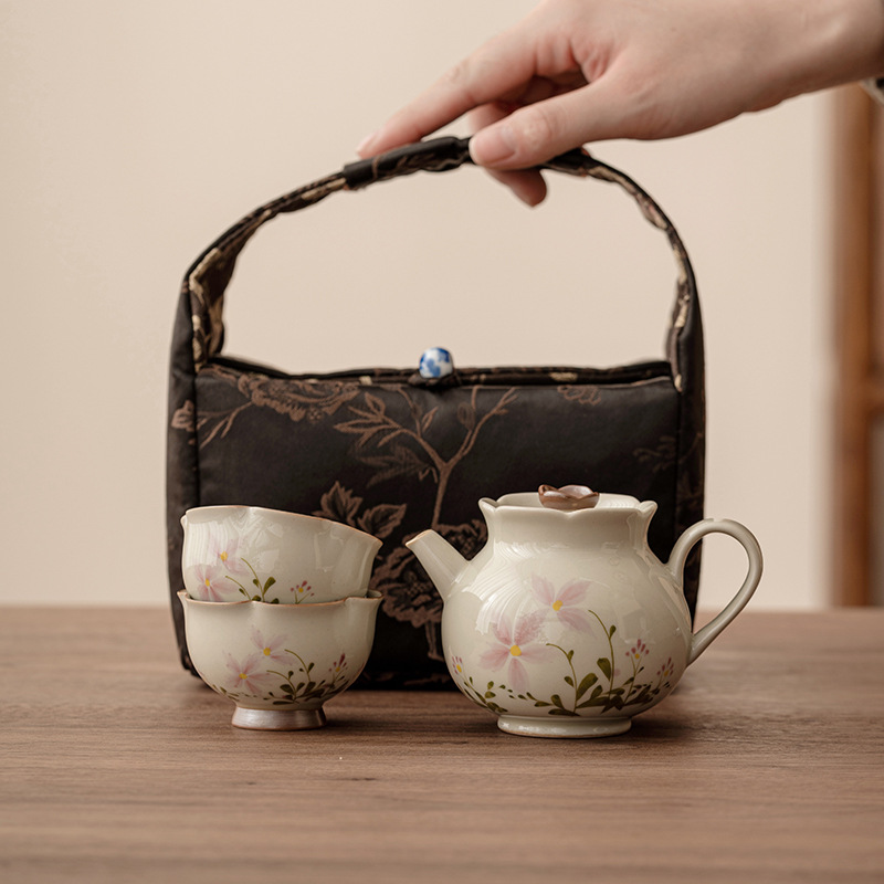 草木灰小雛菊陶瓷功夫茶具戶外便攜