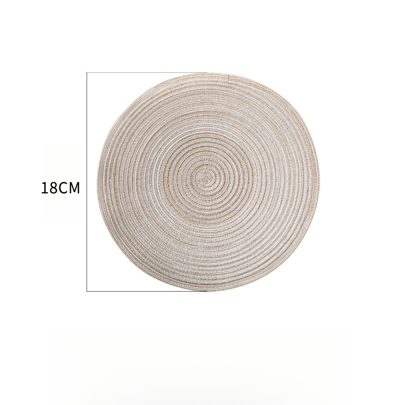 日式手工苧麻年輪編織隔熱墊