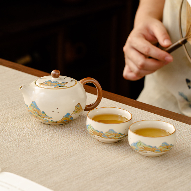 江山汝窯輕奢茶具套裝