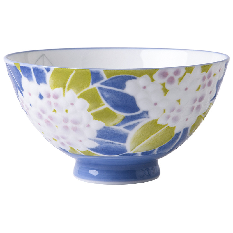 日本進口家用花朵田園風米飯碗