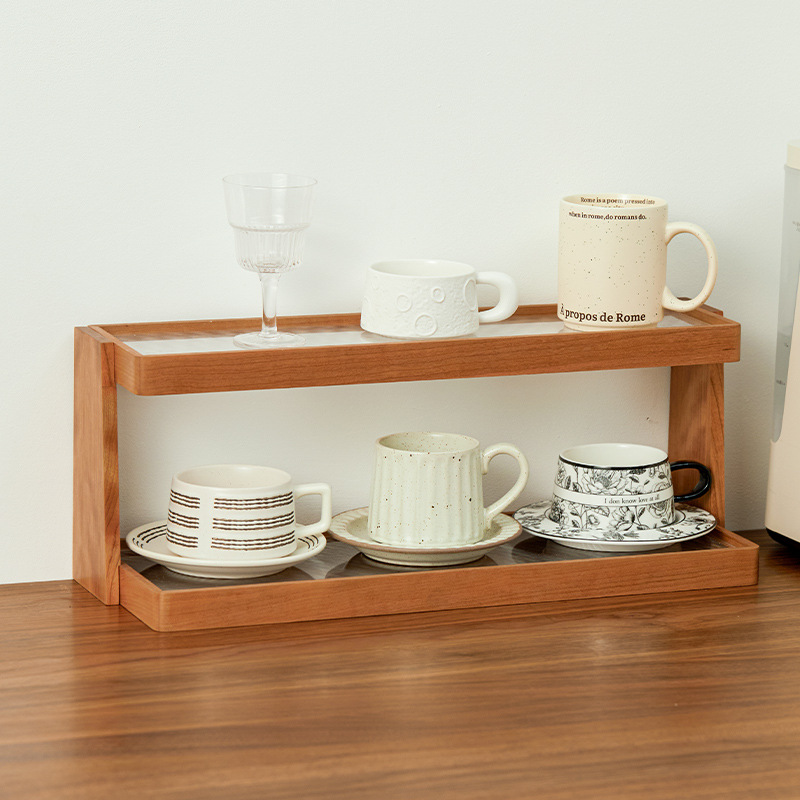 實木高級輕奢杯子收納置物架