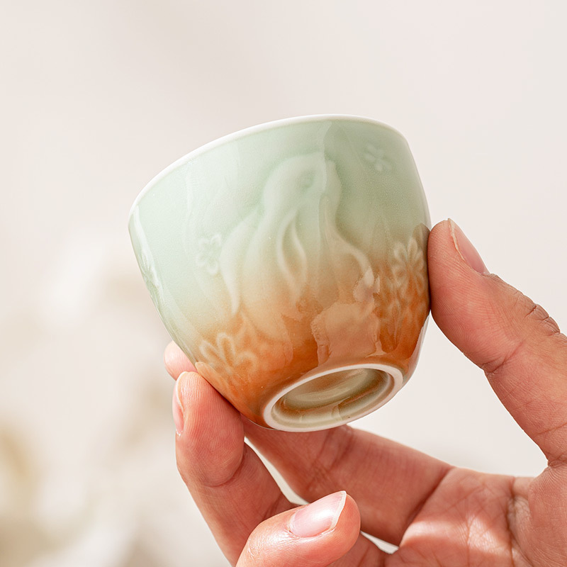 櫻花月兔浮雕主人杯