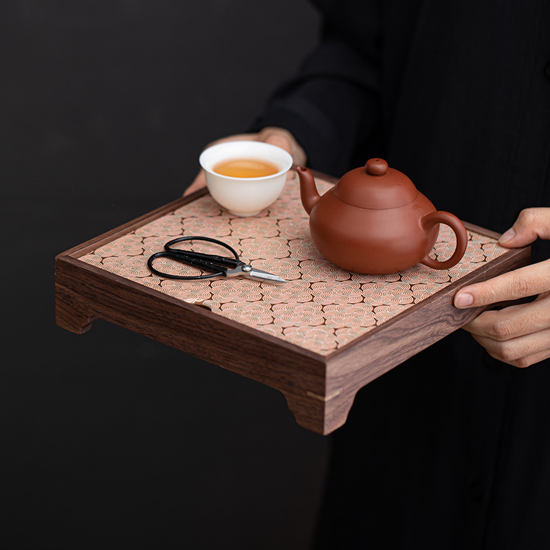 胡桃木長方形幹泡茶盤