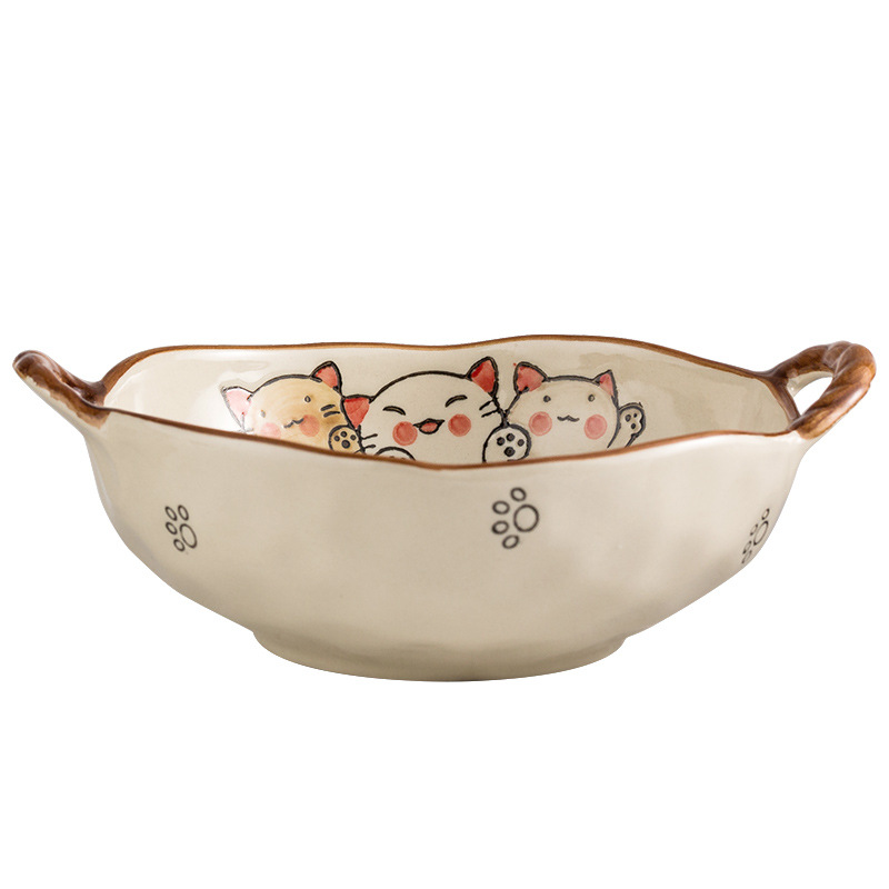 日式和風雙耳石鍋碗