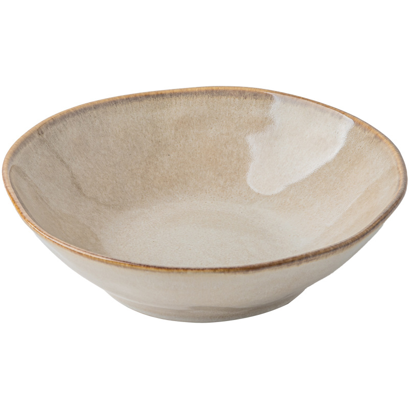 不規則復古陶瓷麵碗