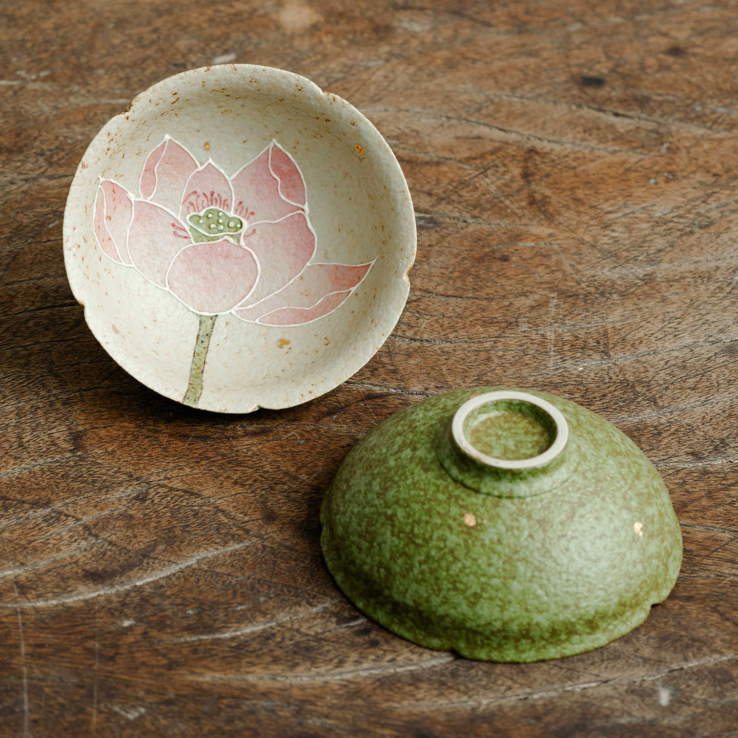 孔雀綠火石紅主人杯