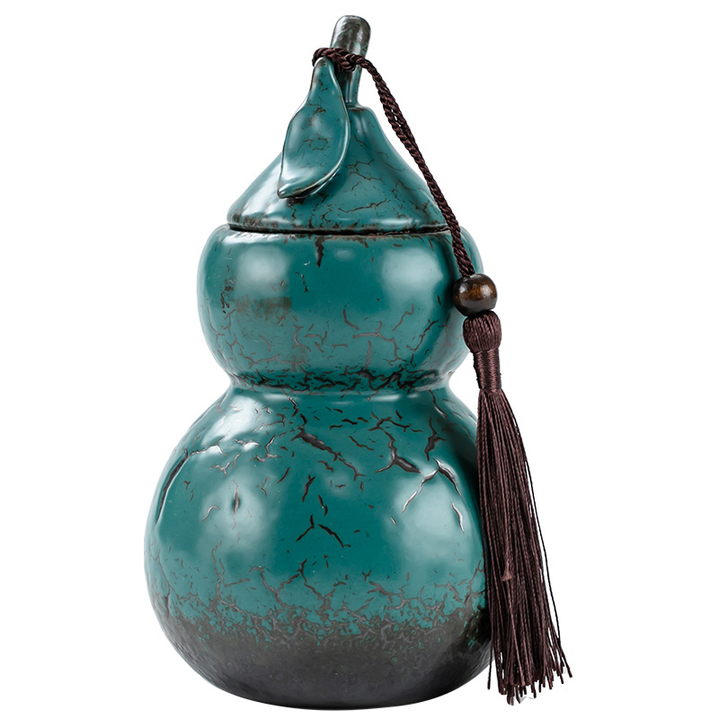 窯變陶瓷葫蘆茶葉罐