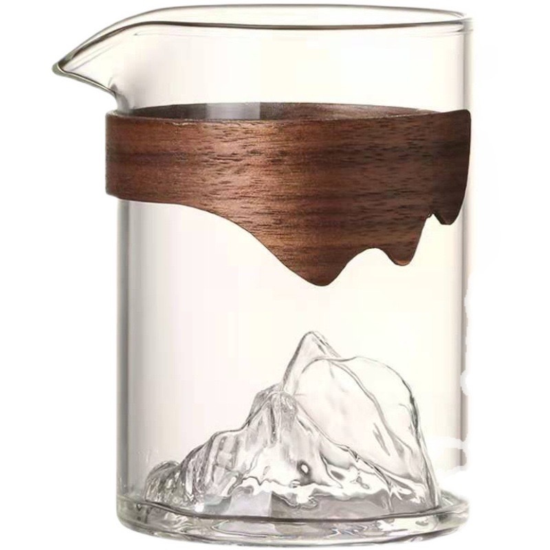 透明玻璃隔熱觀山公道杯
