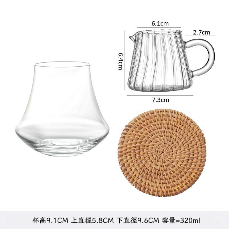日式富士山玻璃咖啡杯