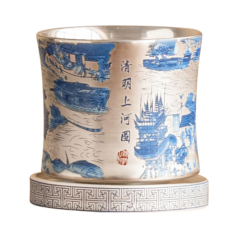 鎏銀清明上河圖轉轉主人杯