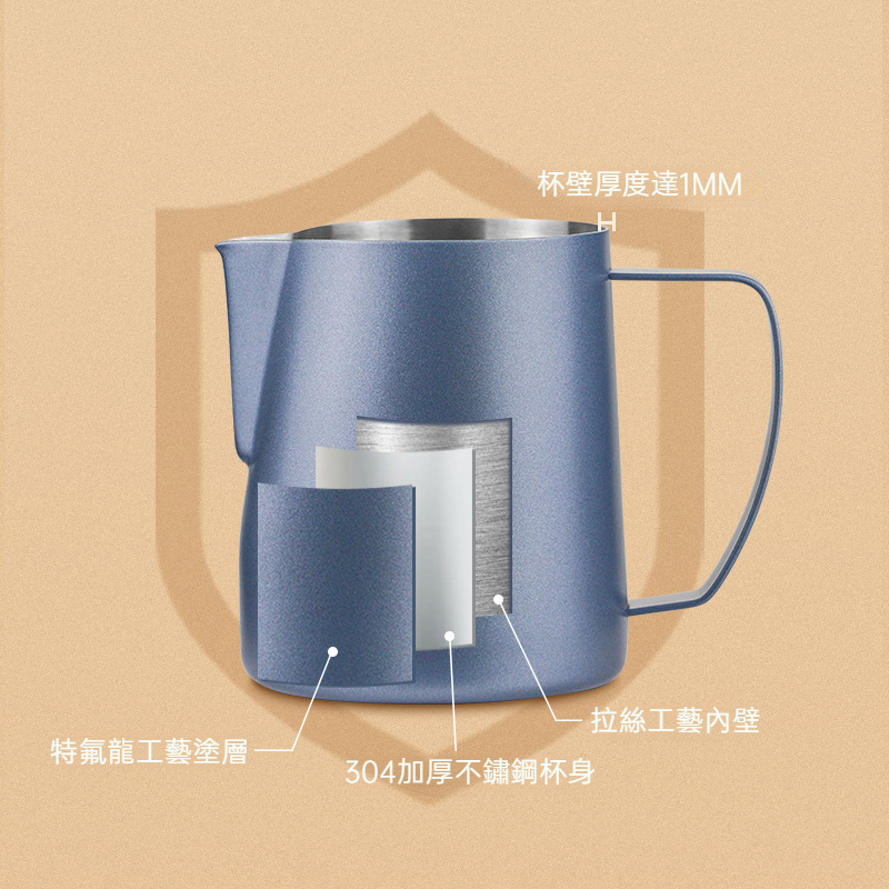 壓紋尖嘴拉花缸450ml /700Ml