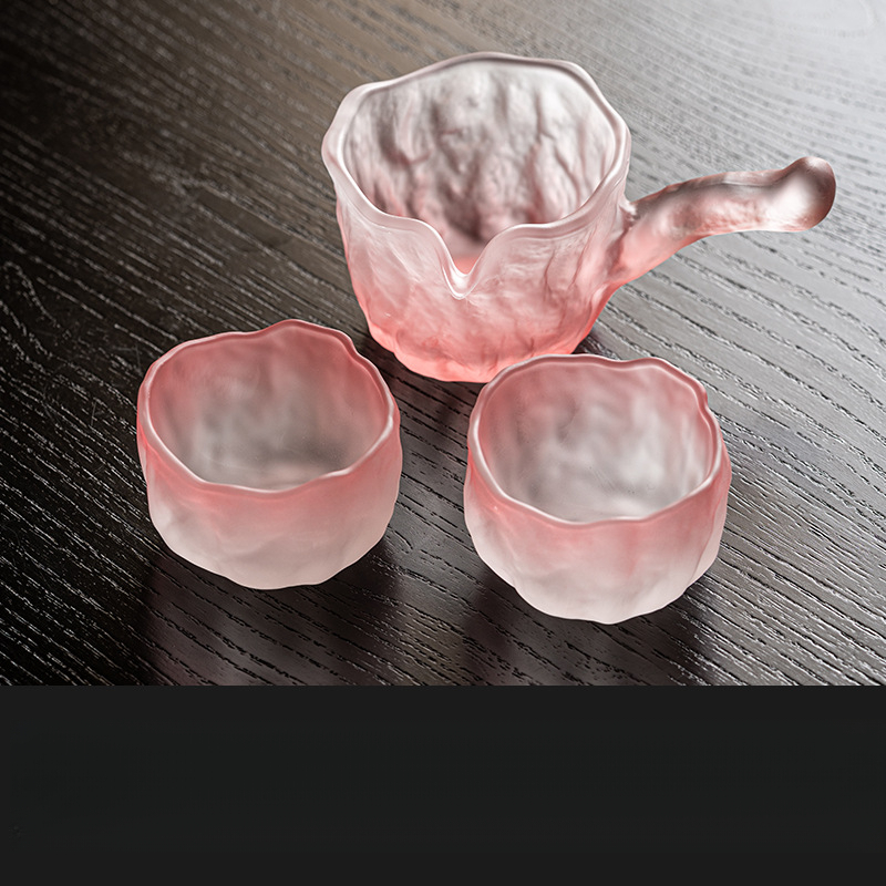 水晶琉璃側把公道杯