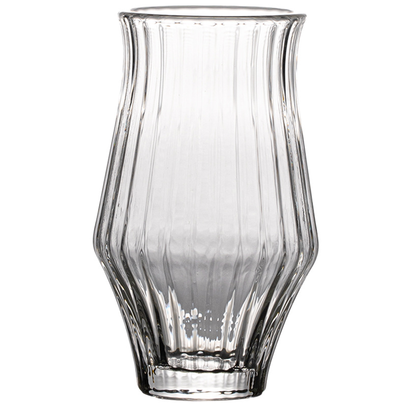 日式手作豎紋耐熱玻璃杯