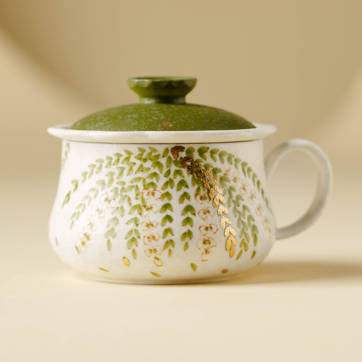 灑金紫藤花茶杯