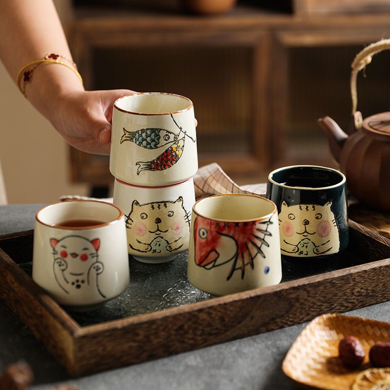 日式風圍爐煮茶陶瓷小茶杯